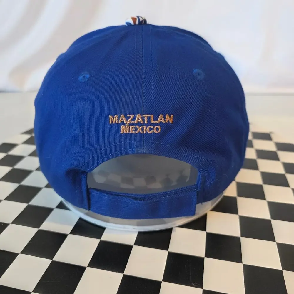 Señor Frog's Mazatlan Mexico Geometric Bill Snapback Hat Blue